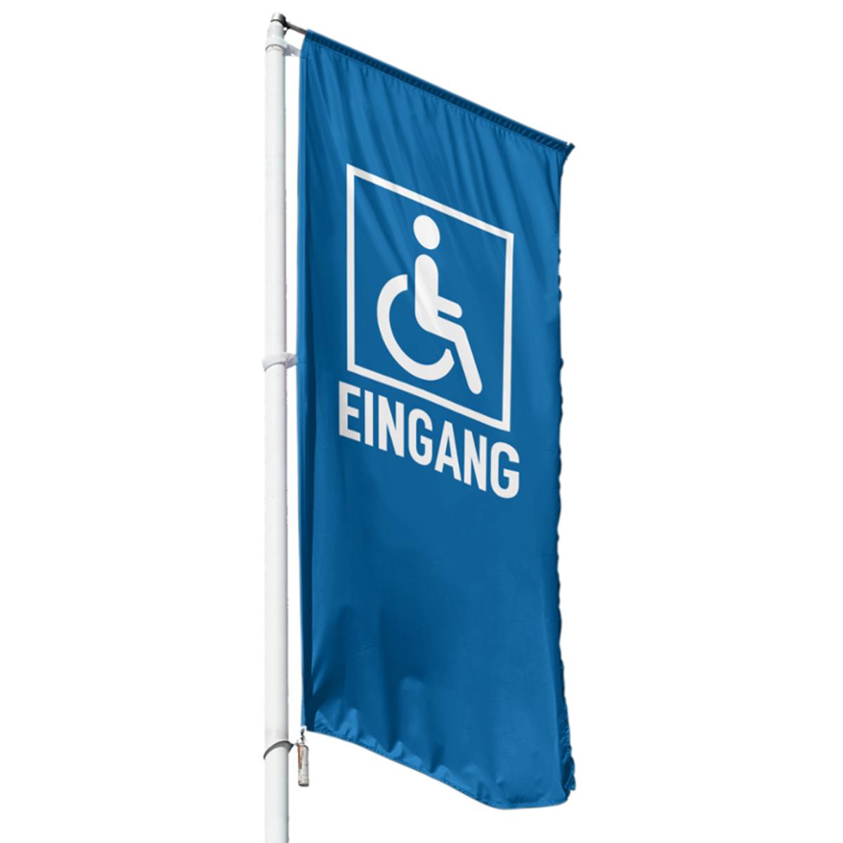 Fahne Rollstuhlfahrer Eingang - 6 Größen