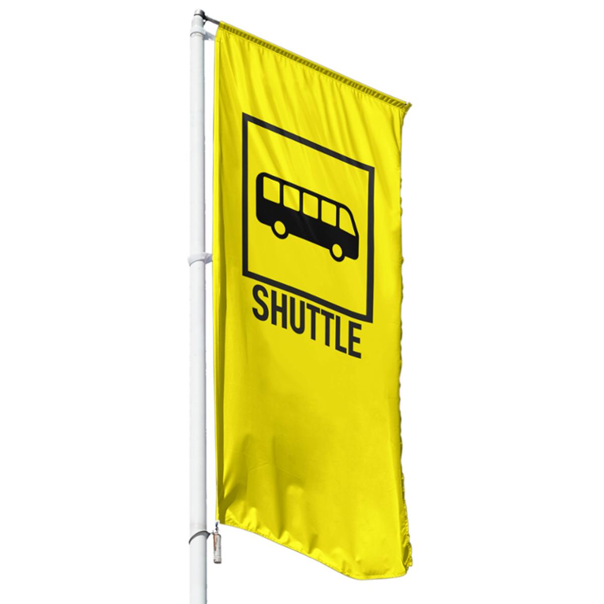 Fahne Shuttle Bus - Wunschgröße