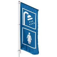 Fahne Duschen Damen - Wunschgröße